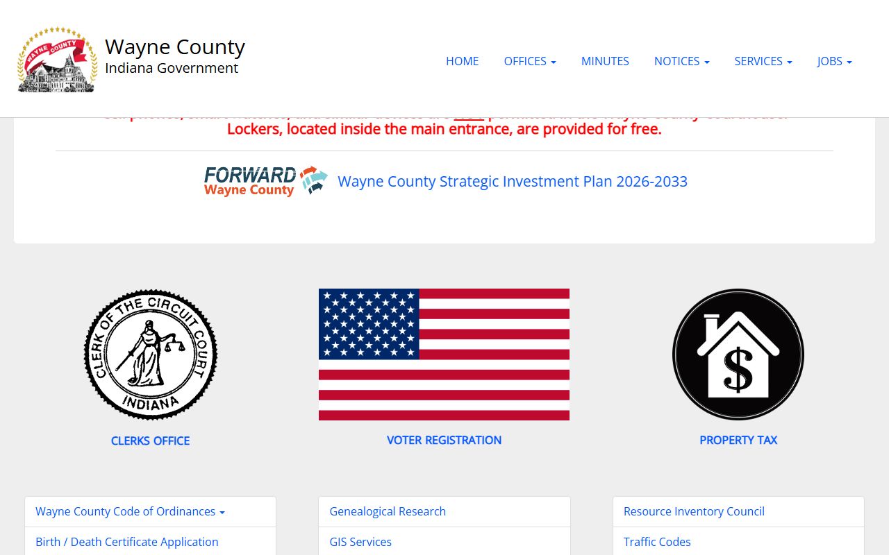 Wayne County court records government homepage