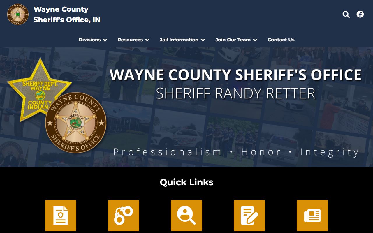 Wayne County arrest records Sheriff homepage
