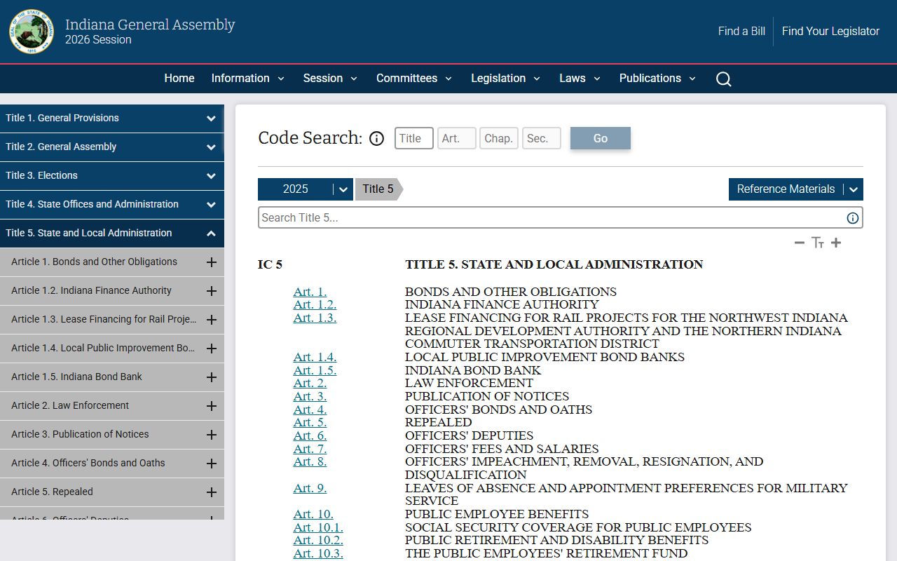 Wayne County court records Indiana Code Title 5 source