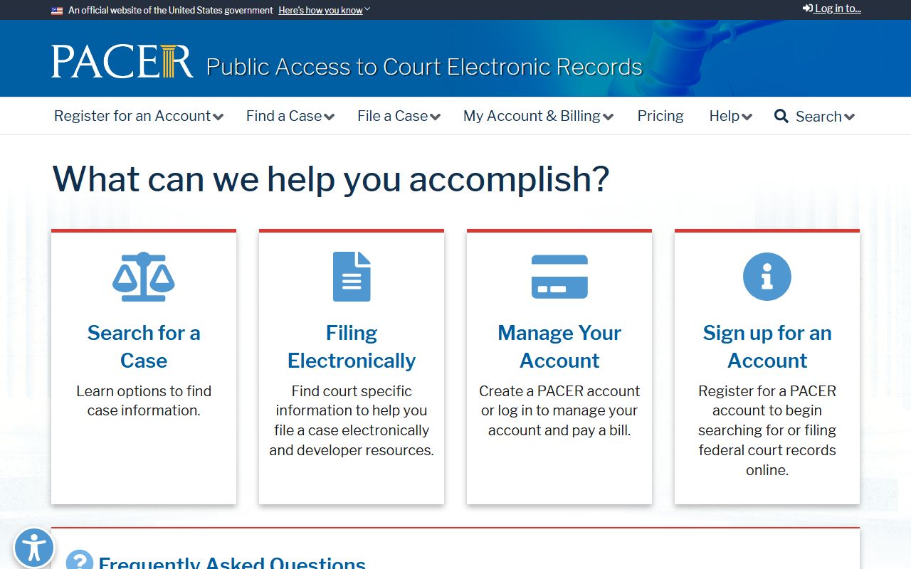 Wayne County criminal court records PACER federal records source