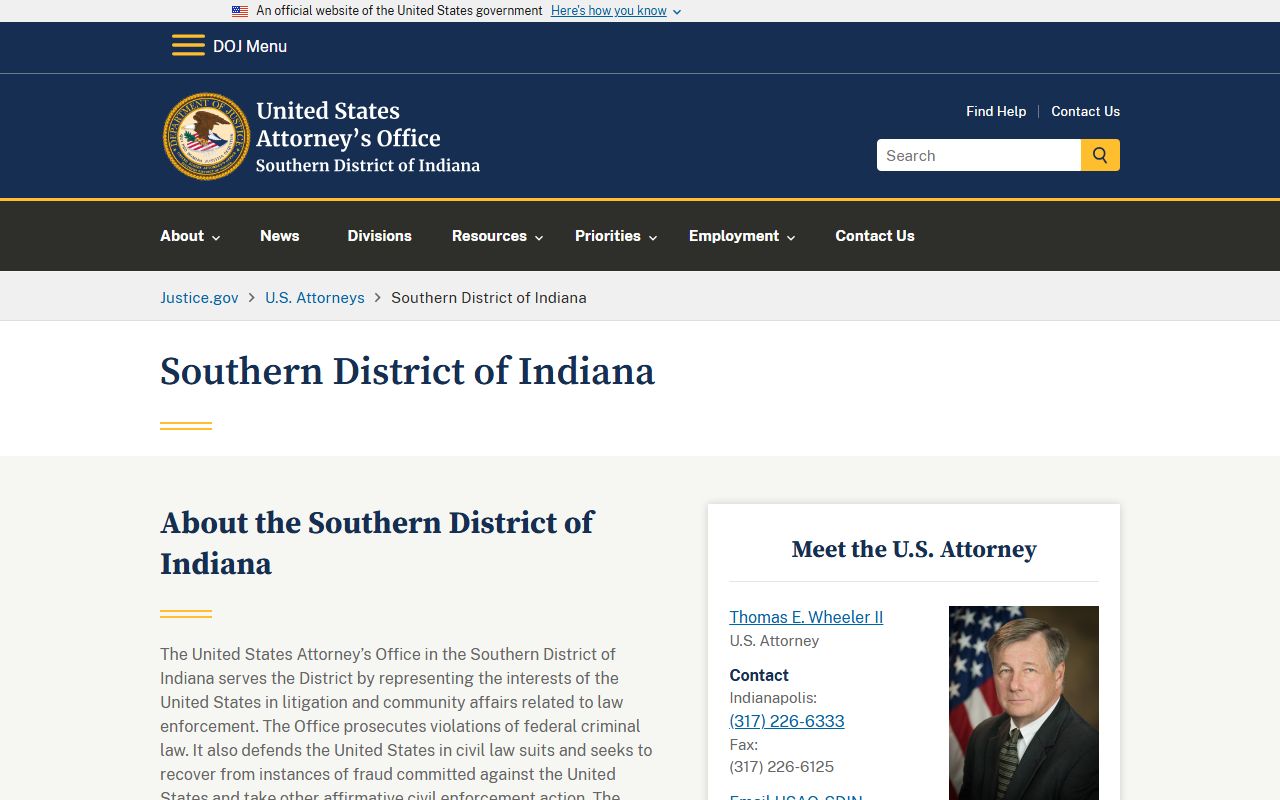 Wayne County criminal court records U.S. Attorney Southern District source