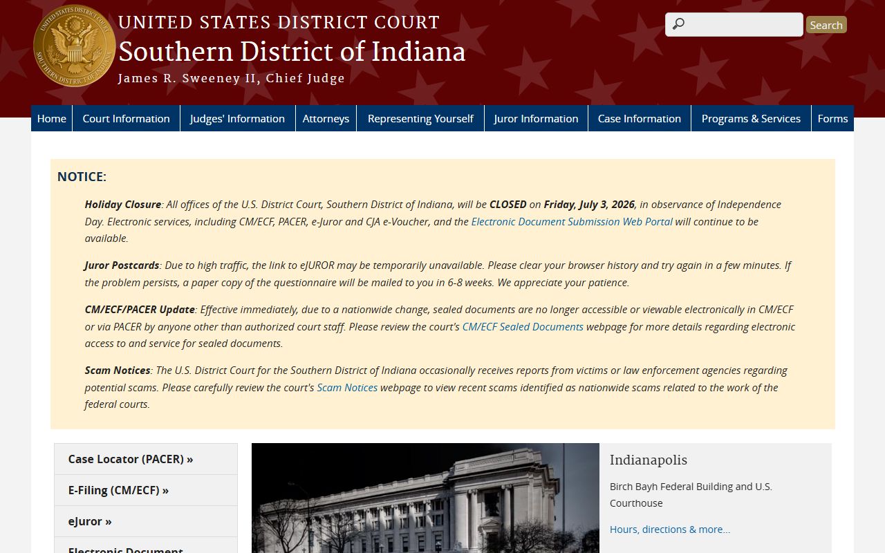 Wayne County criminal court records Southern District federal court source