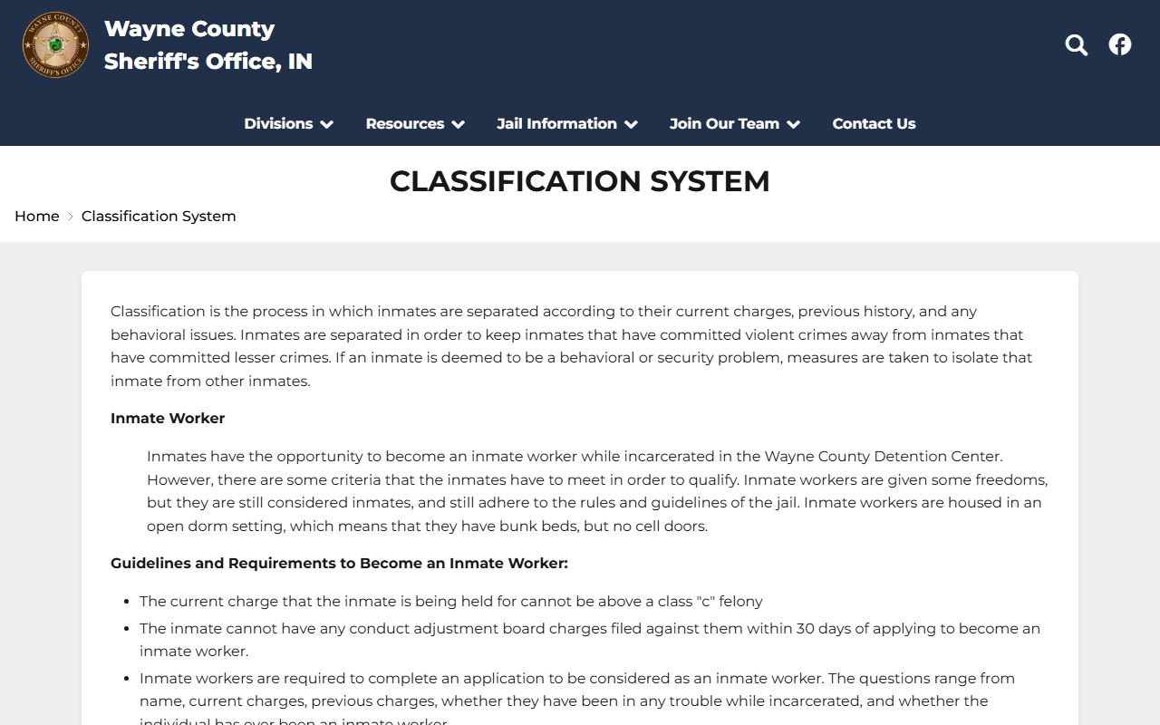 Wayne County probate records sheriff classification source contrast