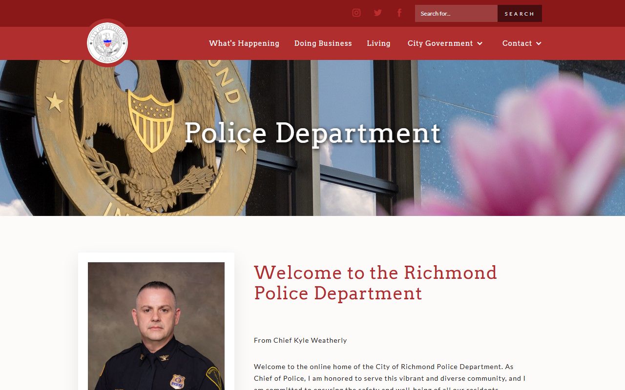 Wayne County traffic court records Richmond Police Department source