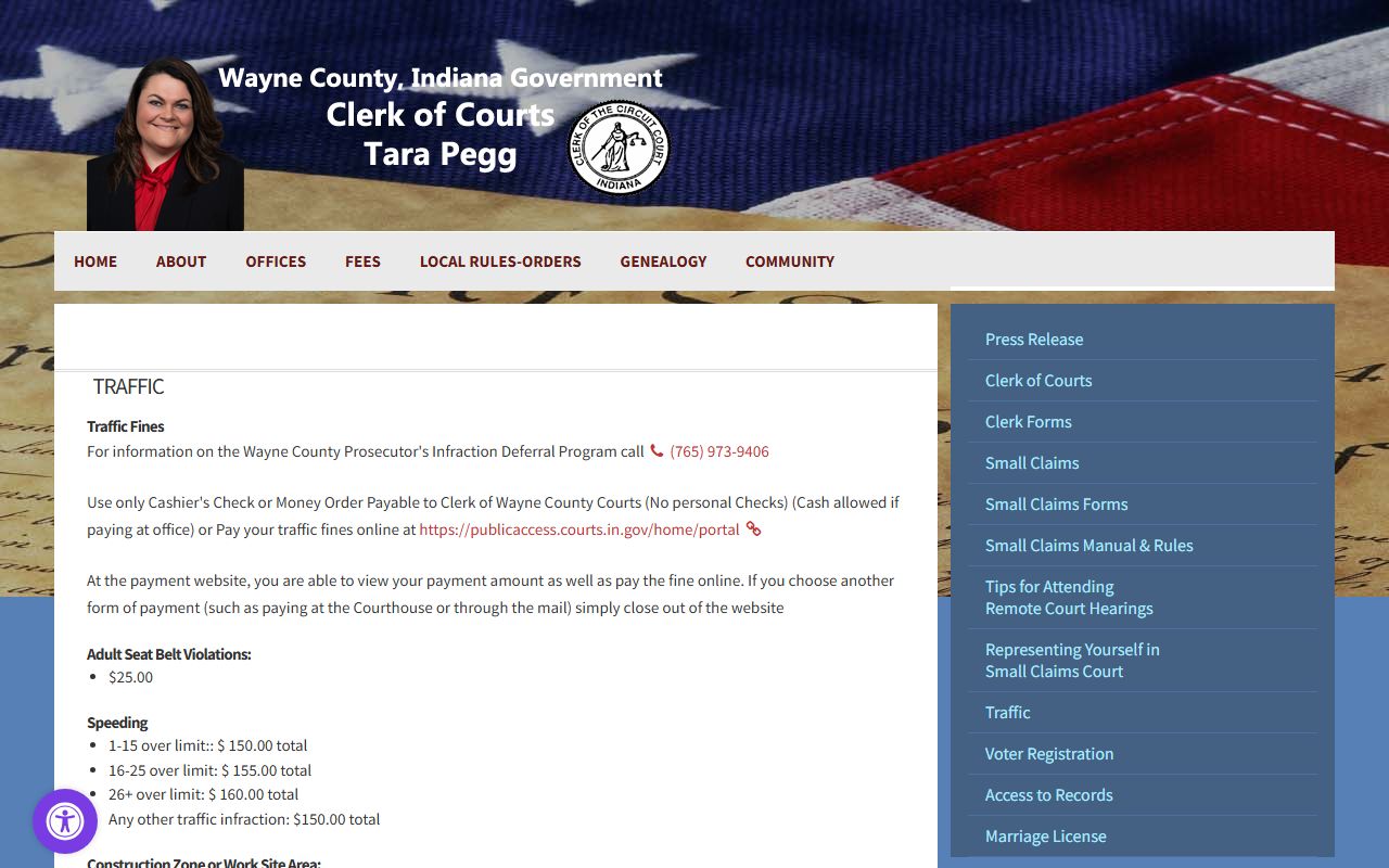Wayne County traffic court records traffic fines and payments source